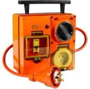 Clipsal 56-SERIES RCD PROTECTED PORTABLE SOCKET 15A Single 3Pin Flat 30mA Orange