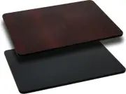 24'' X 42" Restaurant Table Top with Black or Mahogany Reversible Laminate Top