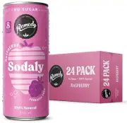 Remedy Sodaly Raspberry - All-Natural No Sugar Prediotic Soft Drink - 24 x 250ml