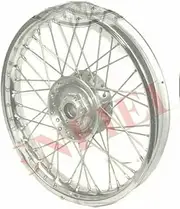 AEspares Chrome Front Wheel Rim 18'' X 2.5'' Compatible With Royal Enfield Bullet