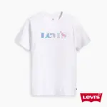 LEVIS 短袖T恤 / 寬鬆休閒版型 / 珍珠虹彩LOGO / 白 男款 熱賣單品 16143-0081