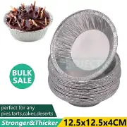 Round Aluminium Foil Tray Disposable Catering Baking Cake Pie Tarts Container Au