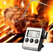 Electronic Thermometer Food Meat Temperature Meter Gauge Probe Digital Timer