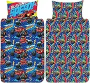 Blaze and The Monster Machines Single Duvet Cover - Blazing Speeed Design - Officially Licensed Reversible Two Sided Design