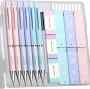 Four Candies Pastel Mechanical Pencil Set - 6PCS 0.5 Mm & 0.7 Mm & 0.9 Mm