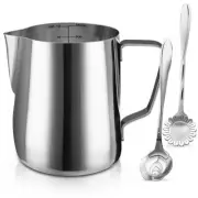 Milk Frothing Pitcher Cup 12oz/350ML Frother Stainless Steel Steaming Jug Coffee