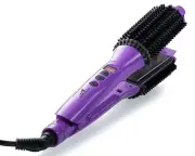 Perfecter Flat Iron Hair Straightener & Hot Round Brush - 2-in-1 Hair...