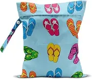 [CVYW] Wet Dry Bag Wet Bag for Swimsuit Dirty Yoga Gym Clothes Diaper Camping Beach Poor Travel Summer Essential Vacation Holiday Summer Vibes Flip Flops