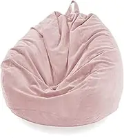 UYSOFRCV Bean Bag Cover Without Filling, Childrens Toys Storage Bag Premium Corduroy Beanbag Sofa Chair with Free Liner Great for Gaming Chair, Unfilled,Pink,100 * 120cm