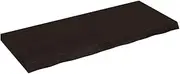 vidaXL Solid Oak Wood Table Top - Dark Grey, Handmade with Live Edge, Suitable for Indoor & Outdoor use, 120x50x6 cm