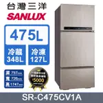 SANLUX 台灣三洋 475公升一級能效直流變頻三門冰箱SR-C475CV1A