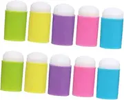 AUTSUPPL 10Pcs Boys and Girls Ink Pad Finger Stamp Pad Set No Burrs Small Size 2.8x1.5x1.5cm for Children's Art Activities