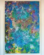 Abstract Painting By BLYRE CPANX Original Art Acrylic On Canvas 36" X 24"
