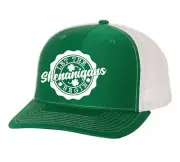 Mens St. Patrick's Day Let The Shenanigans Begin Clover Embroidered Mesh Back