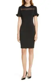 Ted Baker Women's Livsia Lace Panel Pencil Dress Size 2 MSRP: $295.00
