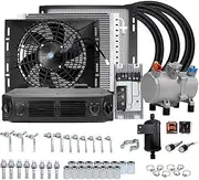 Universal Automotive Auto Electric Air Conditioning Compressor 12V 24V Compatible for Car Van Street Rod Hot Classic A/C Conditioner(Single Cool 24)