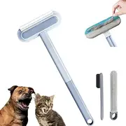 Pet Hair Cleaning Brush with Squeegee, Pet Hair Remover, 3 In1 Pet Hair Cleaning Brush, Reusable Lint Remover Brush for Couch, Carpet and Clothing