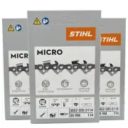 36RM 114 DL 3 pcs x STIHL 3/8″ 1.6 mm Chain for 36"/90 cm bar OEM 3652 005 0114