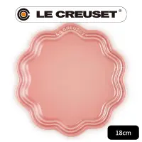 在飛比找PChome24h購物優惠-LE CREUSET-瓷器蕾絲花邊盤 18cm (鮭魚粉)