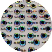 12mm 3D Tab Super.Pearl / 150 Soft Molded Holographic 3D Fish Eyes, super pearl