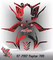 Graphics Kit for YAMAHA RAPTOR 700 (2006-2012) 700R CUSTOM Decal KIT TRIKKED2