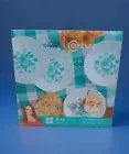 THE PIONEER WOMAN 4 PC APPETIZER PLATE SET BY CORELLE EVIE TEAL FREE SHIPPING