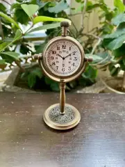 Antique Brass Table Clock Maritime Nautical Home & Office Desk Clock Decor Gift