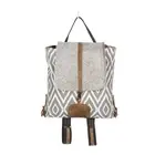 Artist's Impression Upcycled Canvas & Leather Backpack S-1333