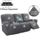 Recliner Sofa Cover Elastic All-inclusive for Suede Lounger Armchair Couch Cover