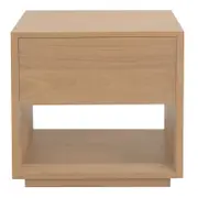 Oscar 1 Drawer Bedside Table - Natural