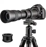 JINTU 420-800mm f/8.3 Manual Focus Mirrorless Camera Lens Fit for Sony E Mount Camera A6600 A6500 ZV-E10 A7IV A6400 A7II A7SIII A7III A7C A6600 A6100 A7RIV A6000 A7RIII Metal (Black)