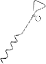 Tie Out Stake for Dogs,Heavy Duty Stainless Steel Shape Tent Pegs - Rustproof Lightweight Tent Spikes for Secure Camping Canopies and Dog Chains