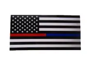 Wholesale Lot of 6 USA First Responder Thin Red Blue Line Decal Bumper Sticker