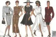 Vogue Basic Design Womens Sewing Pattern button front dress tunic size 14 16 18