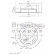 Bremtec Euro-Line GeoZinc Coated Brake Rotor - BDR40034EL