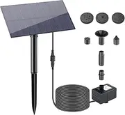 Outdoor Water Feature Solar Fountain Pump Water Pump 8 Nozzles For Bird Bath Ponds Garden,Swimming Pool Fish Tank, Outdoor Pond Water Features