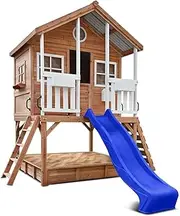 Lifespan Kids Winchester Cubby House with 1.2m Elevation Platform and 2.2m Blue Slide
