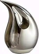 Cremation Urn for Ashes Human Adult Memorial Funeral Teardrop 8" and 12" Height (12", Silver)