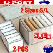 7 Grids Mesh Storage Bag Clothes Pants Jeans Drawer Organizer Boxes Foldable