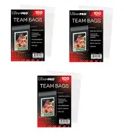 (300 / 3 Packs) Ultra Pro Team Set Bags Resealable Strip Trading Card Storage