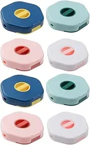 8PCS Cable Management Retractable Cord Organizer, Charging Cable Organizer Phone Cord Holder Retractable, Charging Wire Management Case Small Cable Reel for USB Cable, Headset Cord