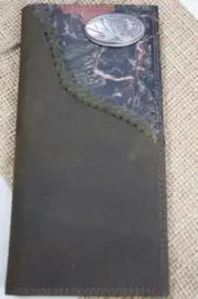 ZEP-PRO Missouri Tigers Roper Leather Fence Row Camo Wallet BURLAG gift bag