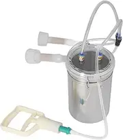 OKJHFD Cow Goat Milking Machine,Manual Milking Machine,2000ml Effort Saving Control Stainless Steel Bottle Portable Milking Kit for Milk Plant Farm