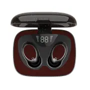 ES02 TWS bluetooth 5.0 Earphone Three Battery Display DSP Noise Cancelling Headphone with Charging Case RED COLOR