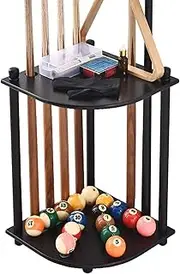 Ball Cue Stand Rack,Solid Wood Rack Holder,Billiard Stick Stand 21x14x14in,Holds 8 Cues,Pool Cue Rack,for Schools, Homes, Clubs,Corner Floor Cue Rack