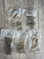 10 Amerock Cabinet Hinges Burnished Brass Partial Wrap 3/8" Inset BP7565-BB