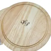 Wolfgang Puck Cheese Cutting Board Knife Set Round Swivel New Charcuterie Bamboo