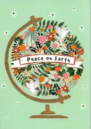PEACE ON EARTH MINI CHRISTMAS CARD by PETER PAUPER PRESS DECORATED ENVELOPE (7)