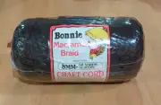 Vintage Bonnie Macrame Braid Craft Cord Black 8mm 50 Yards Each Heat Fusible.