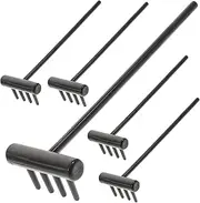 [SAFIGLE] 6pcs Sand Rake Mini Zen Garden Rake Decorative Small Rakes Miniature Kit Japandi Decor Wooden Mini Rack Zen Rock Garden Tools Zen Garden Kit Office Japanese-Style Plastic